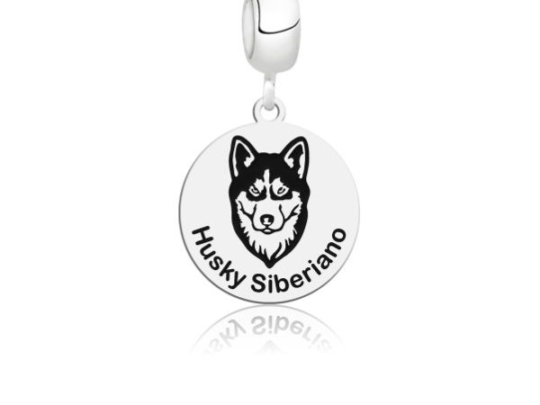 Berloque Raça Husky Siberiano em prata