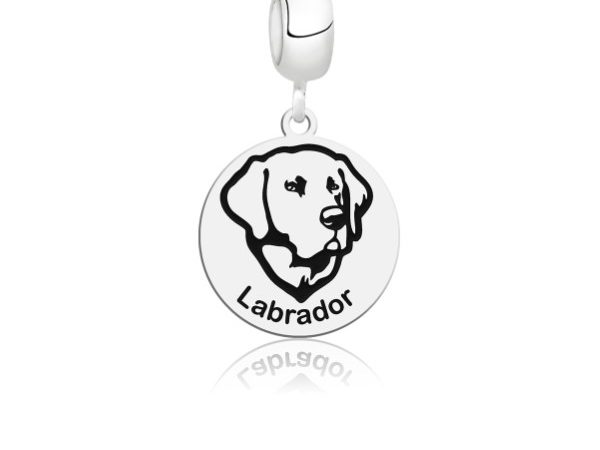Berloque Raça Labrador em prata